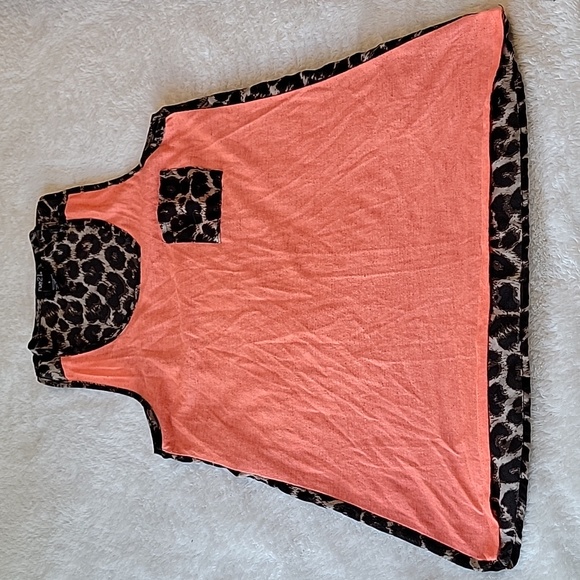 Rue21 Tops - Rue21 size S Neon Orange and Cheetah Tank Top